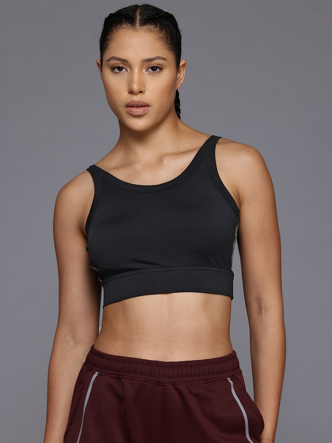 

HRX by Hrithik Roshan Full Coverage Lightly Padded Rapid-Dry Training Bra, Black