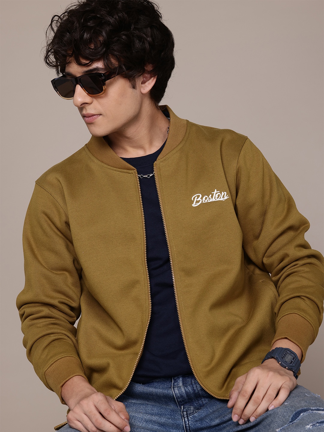 

Roadster The Lifestyle Co. Mock Collar Relaxed Fit Sweatshirt, Olive