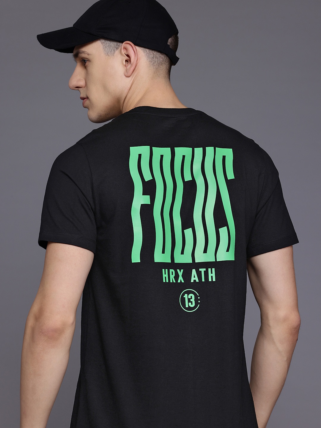 

HRX by Hrithik Roshan Typography Print Lifestyle T-shirt, Black