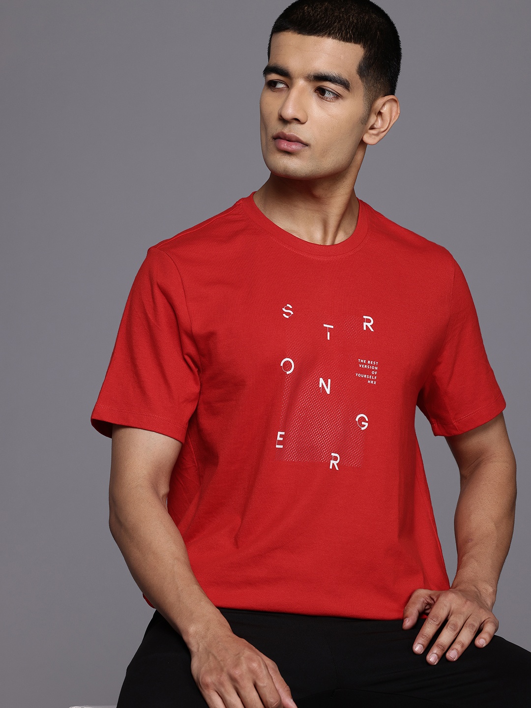 

HRX by Hrithik Roshan Lifestyle T-shirt, Red