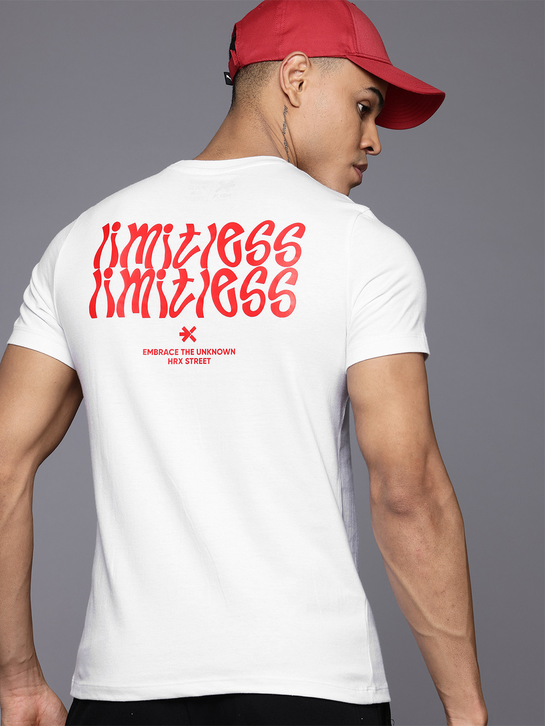 

HRX by Hrithik Roshan Typography Printed T-shirt, White