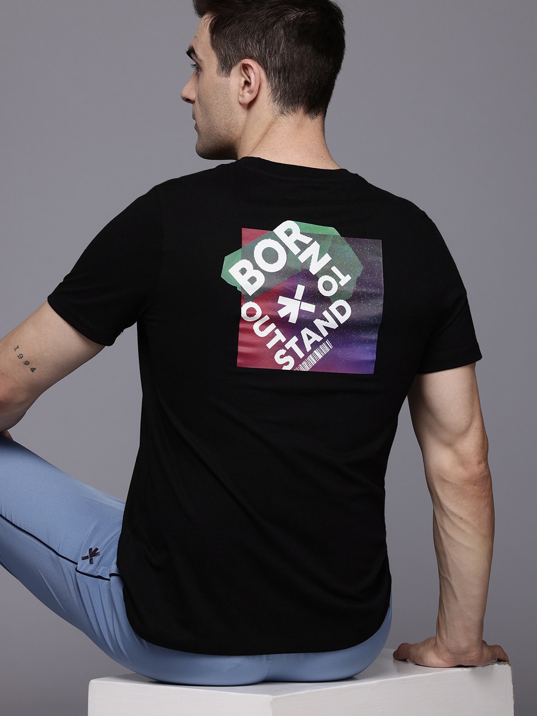 

HRX by Hrithik Roshan Men Typography Printed T-shirt, Black