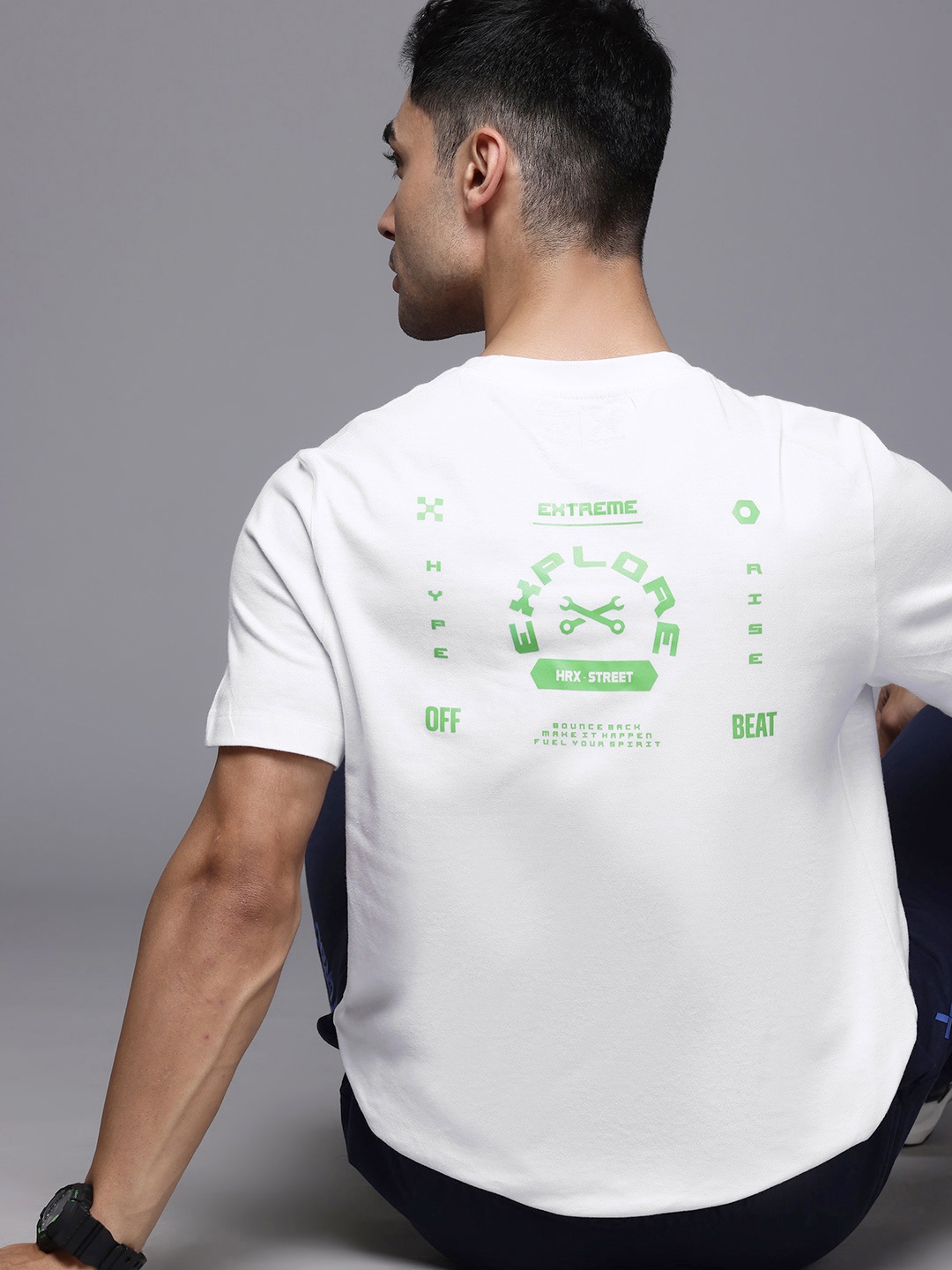 

HRX by Hrithik Roshan Streetpulse Typography Printed Lifestyle T-shirt, White