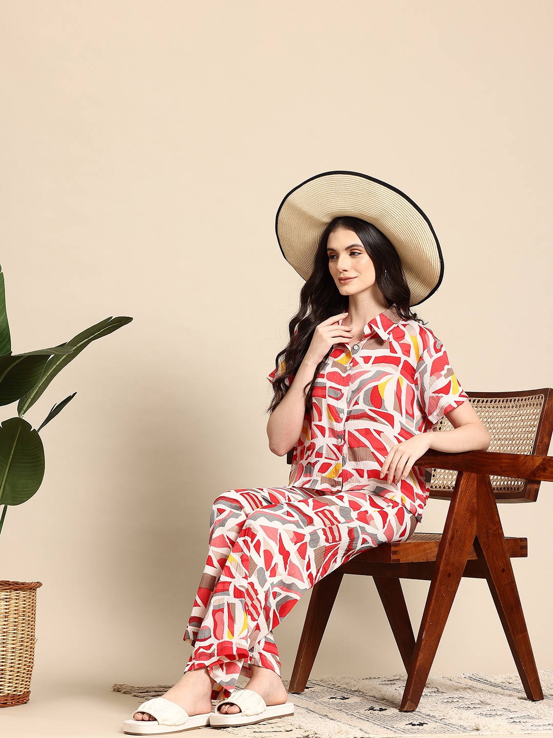 

Mast & Harbour Printed Co-Ords, Red