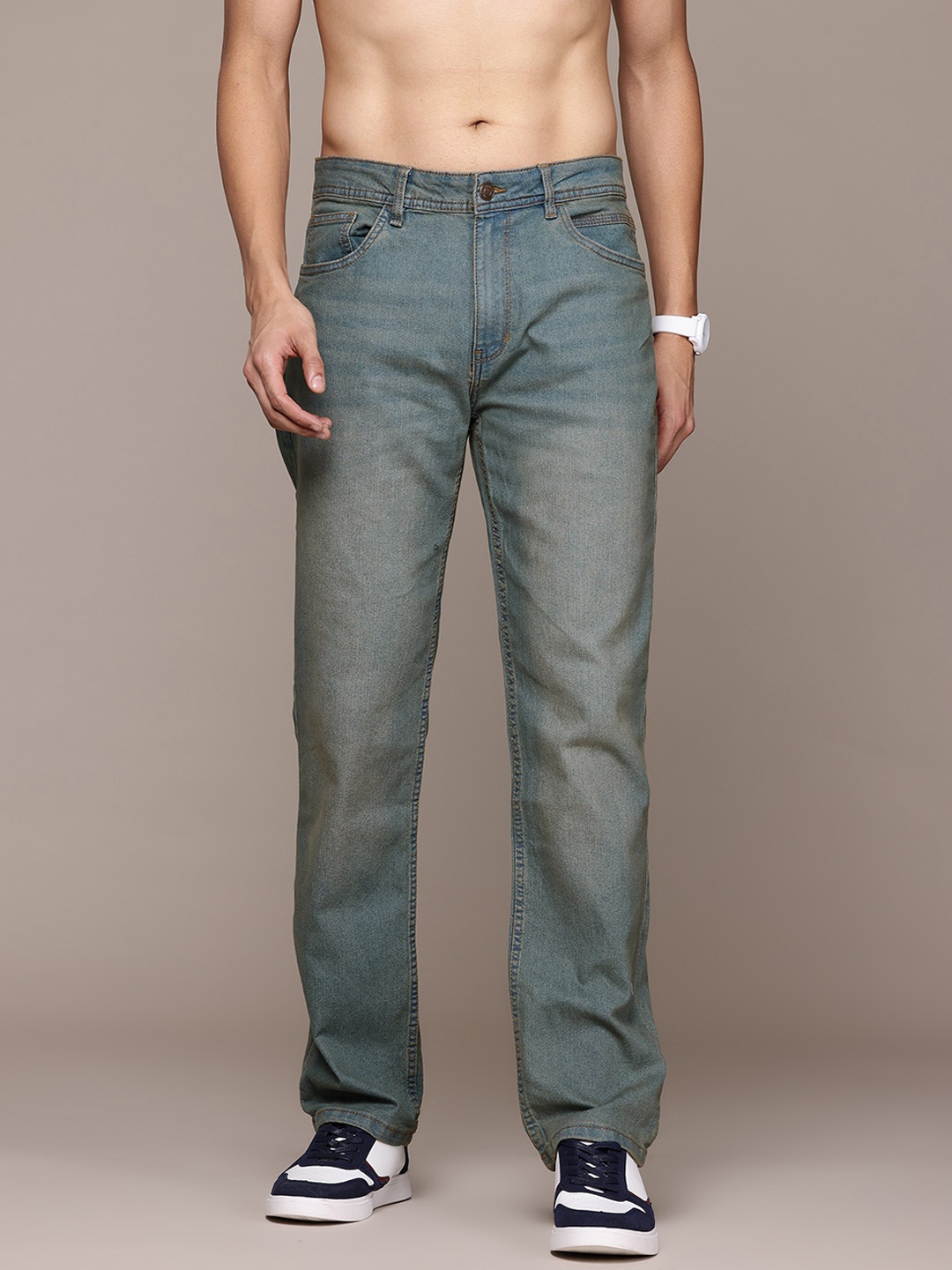 

The Roadster Life Co. Men Regular Fit Stretchable Jeans, Blue