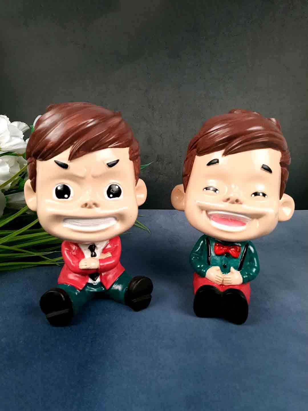 

apka mart Cream & Red 2Pieces Figurine Showpieces