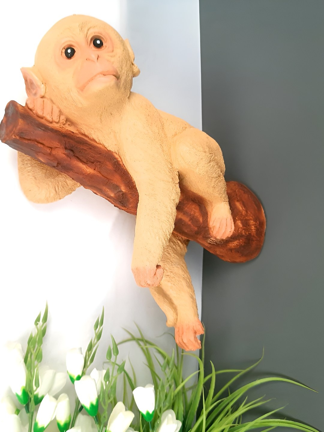 

apka mart Brown Monkey Figurine Showpiece