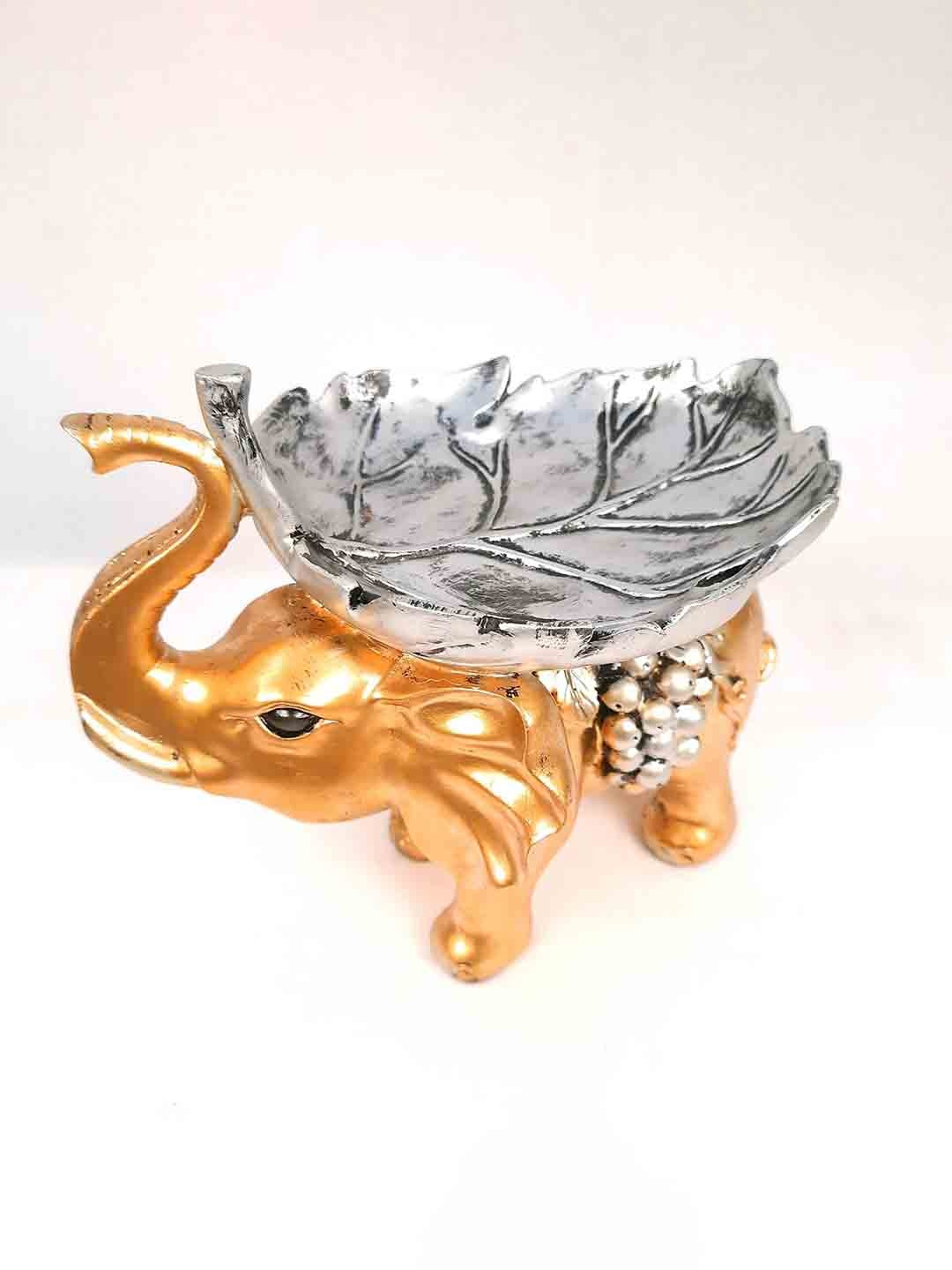 

apka mart Gold Toned & Silver Toned Animal Figurine Showpiece