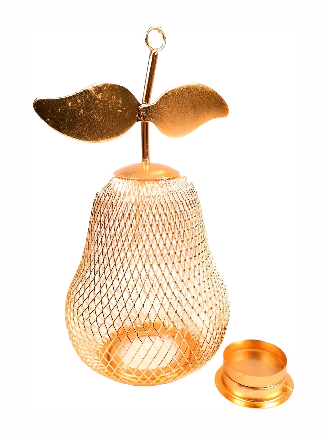 

apka mart Copper-Toned Textured Metal Candle Holder