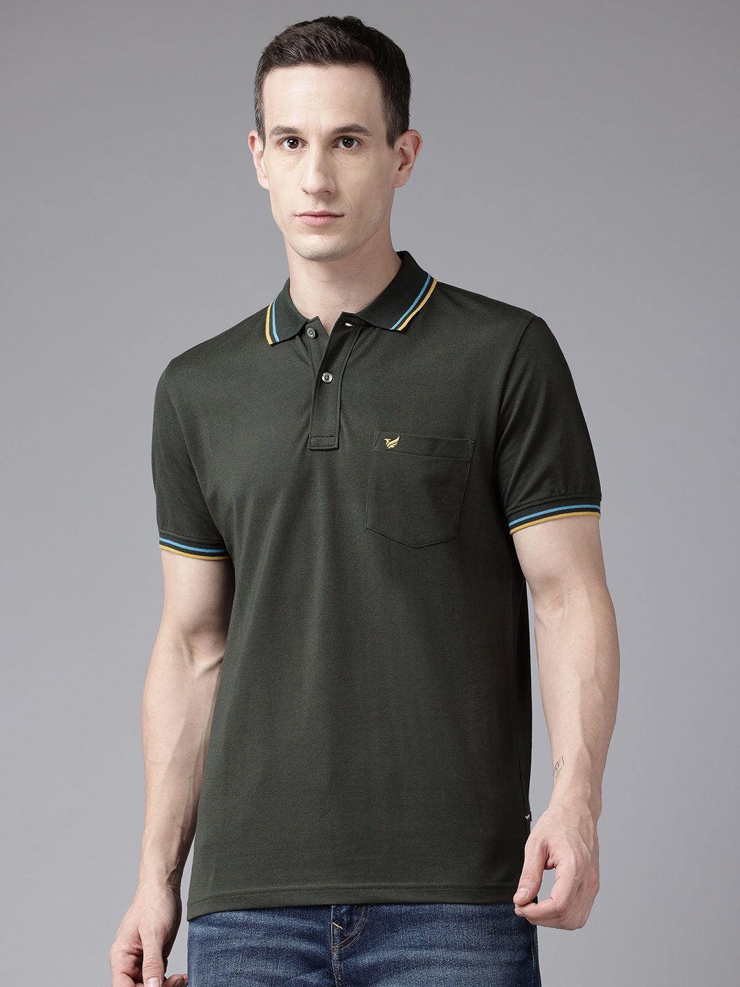 

Blackberrys Polo Collar Slim Fit T-shirt, Olive