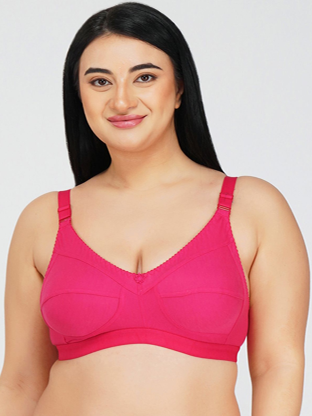

R Cube Full Coverage Non Padded Non-Wired T-shirt Bra- All Day Comfort, Pink