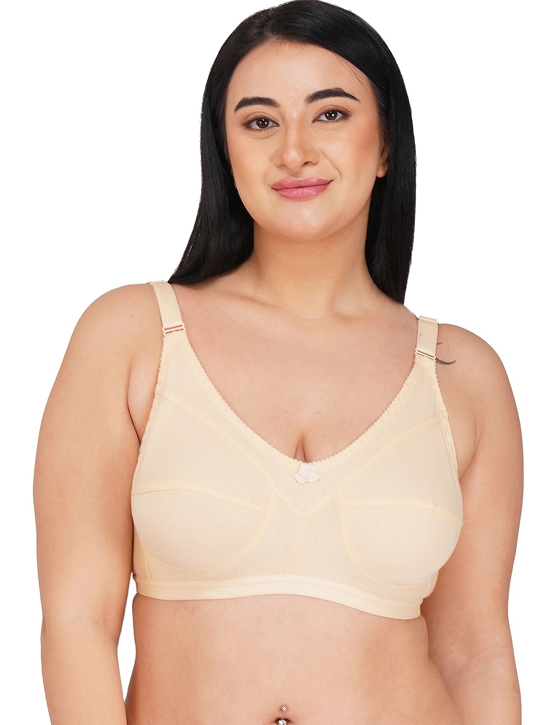 

R Cube Full Coverage Non Padded T-shirt Bra- All Day Comfort, Cream