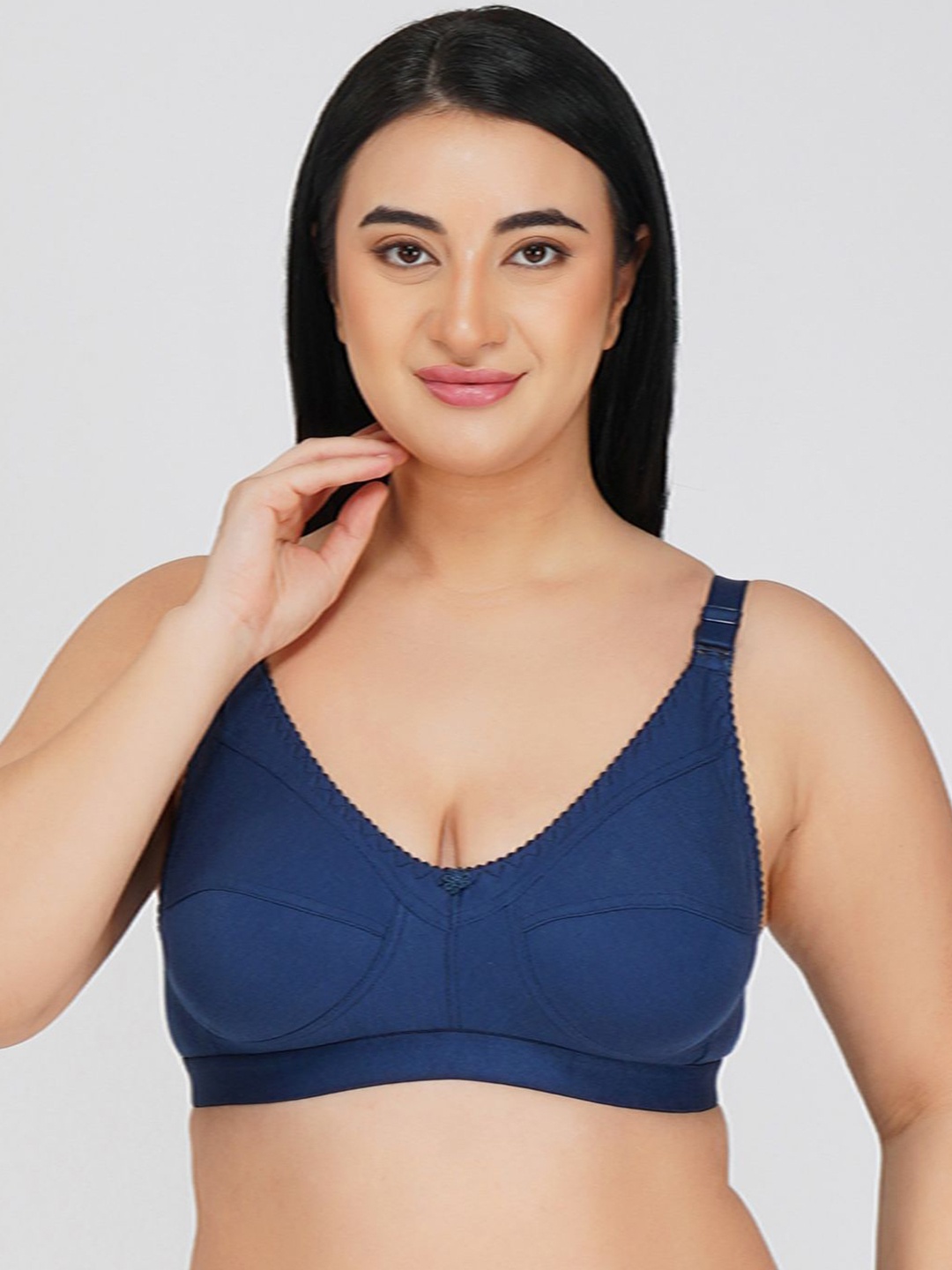 

R Cube Full Coverage Non Padded T-shirt Bra- All Day Comfort, Blue