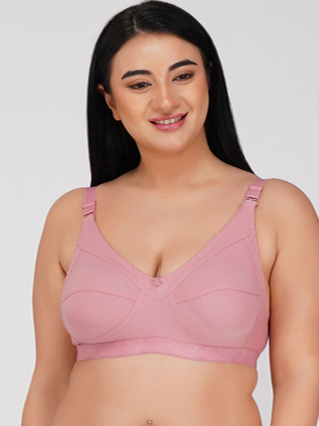 

R Cube Full Coverage Non Padded Everyday Bra- All Day Comfort, Pink