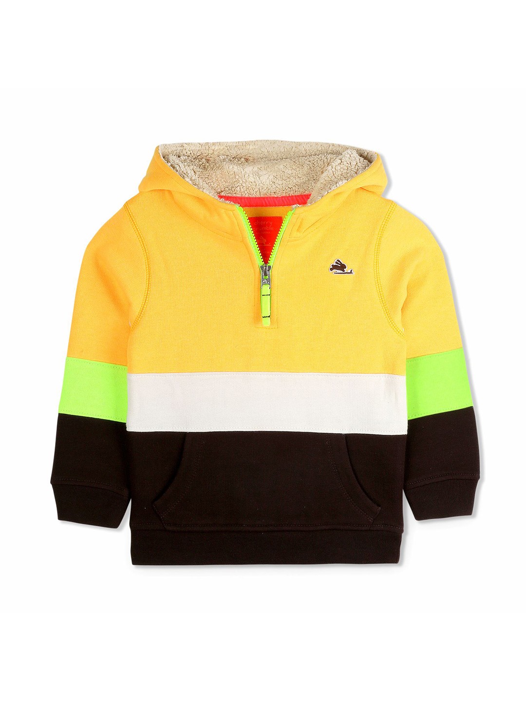 

Cherry Crumble Unisex Kids Colourblocked Hooded Sweatshirt, Multi