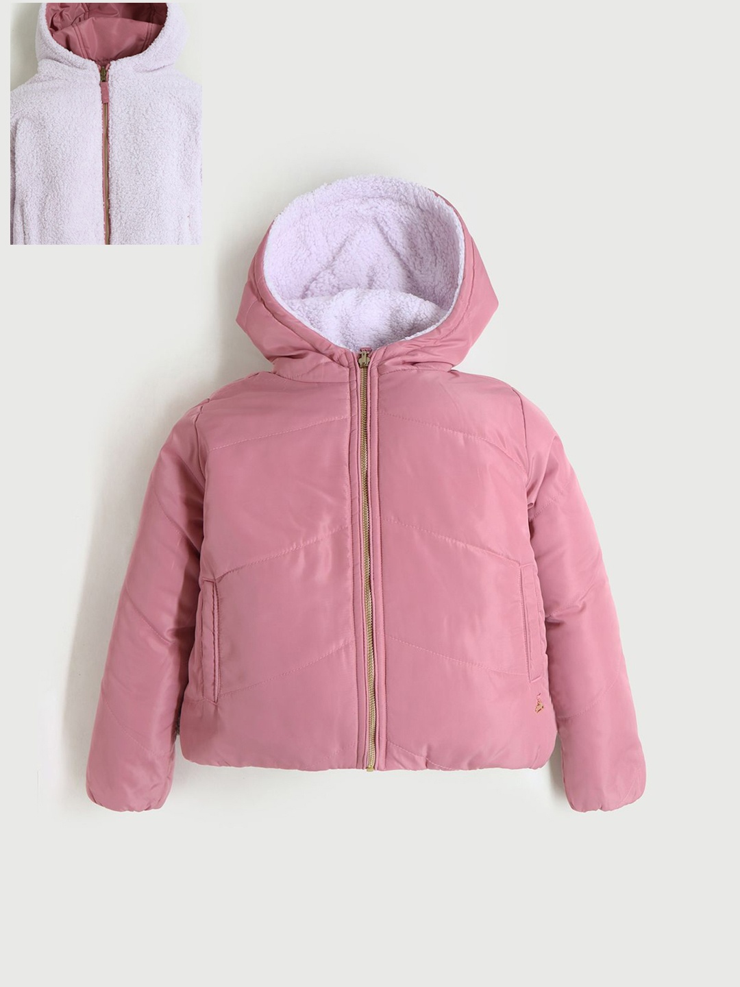 

Cherry Crumble Girls Lightweight Crop Padded Jacket, Multi