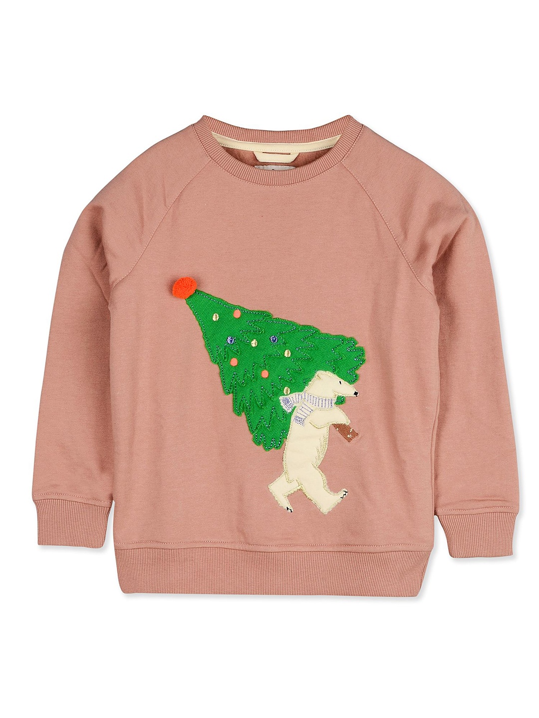 

Cherry Crumble Unisex Kids Embroidered Sweatshirt, Pink