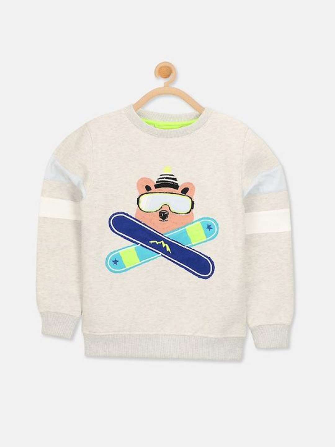 

Cherry Crumble Unisex Kids Printed Sweatshirt, Cream
