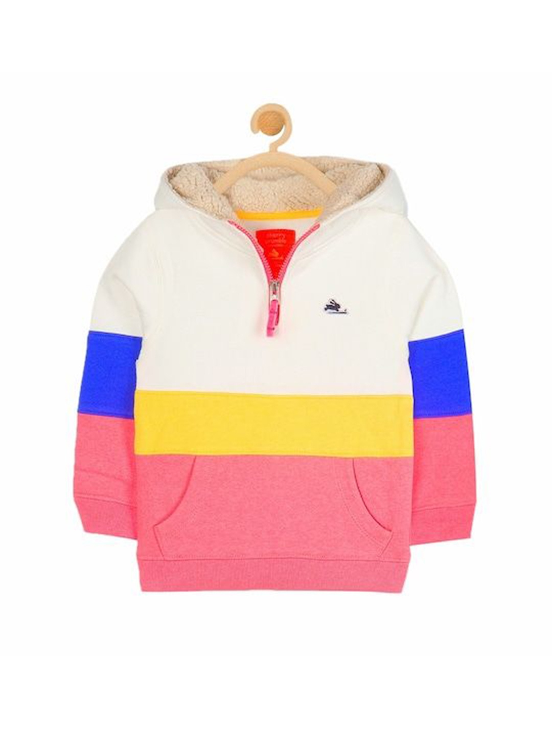 

Cherry Crumble Unisex Kids Colourblocked Hooded Sweatshirt, Multi