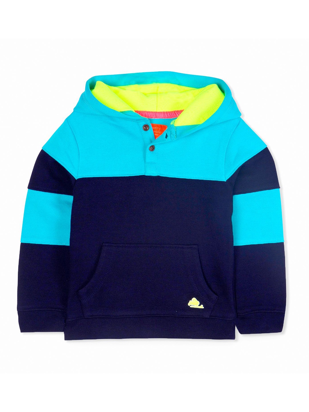 

Cherry Crumble Unisex Kids Colourblocked Hooded Sweatshirt, Multi