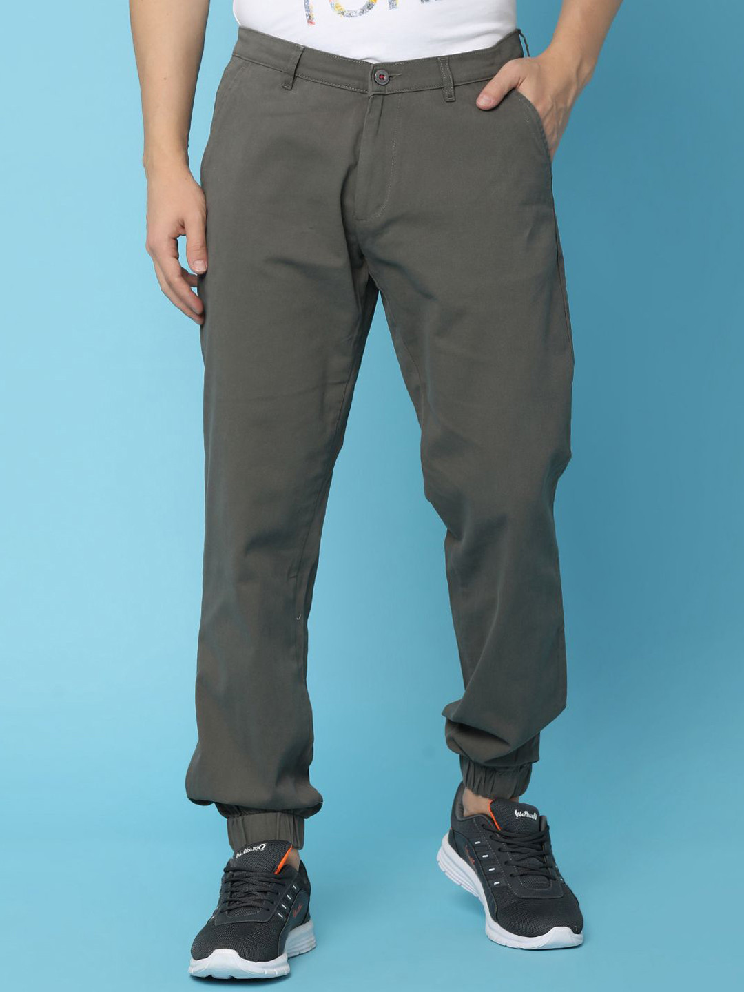 

V-Mart Men Joggers Trousers, Grey