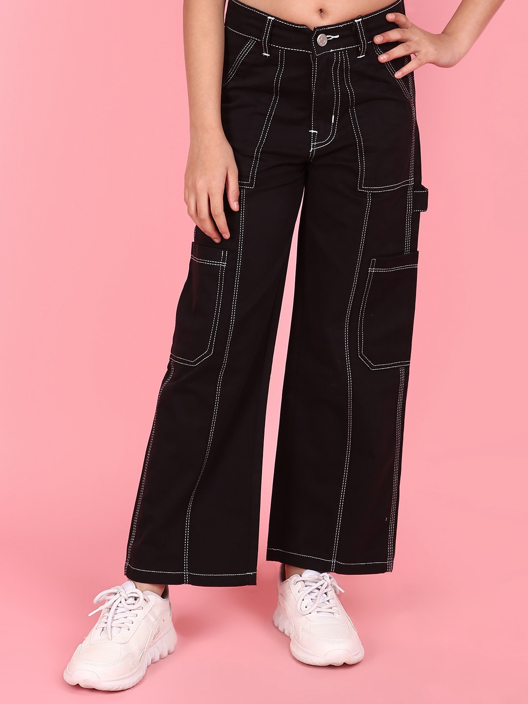 

V-Mart Girls Trousers, Black