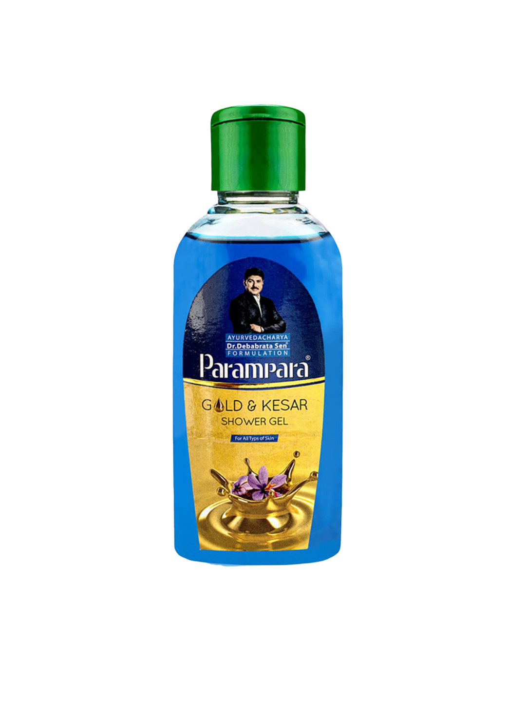 

Parampara Ayurved Gold & Kesar Shower Gel - 100ml, Blue