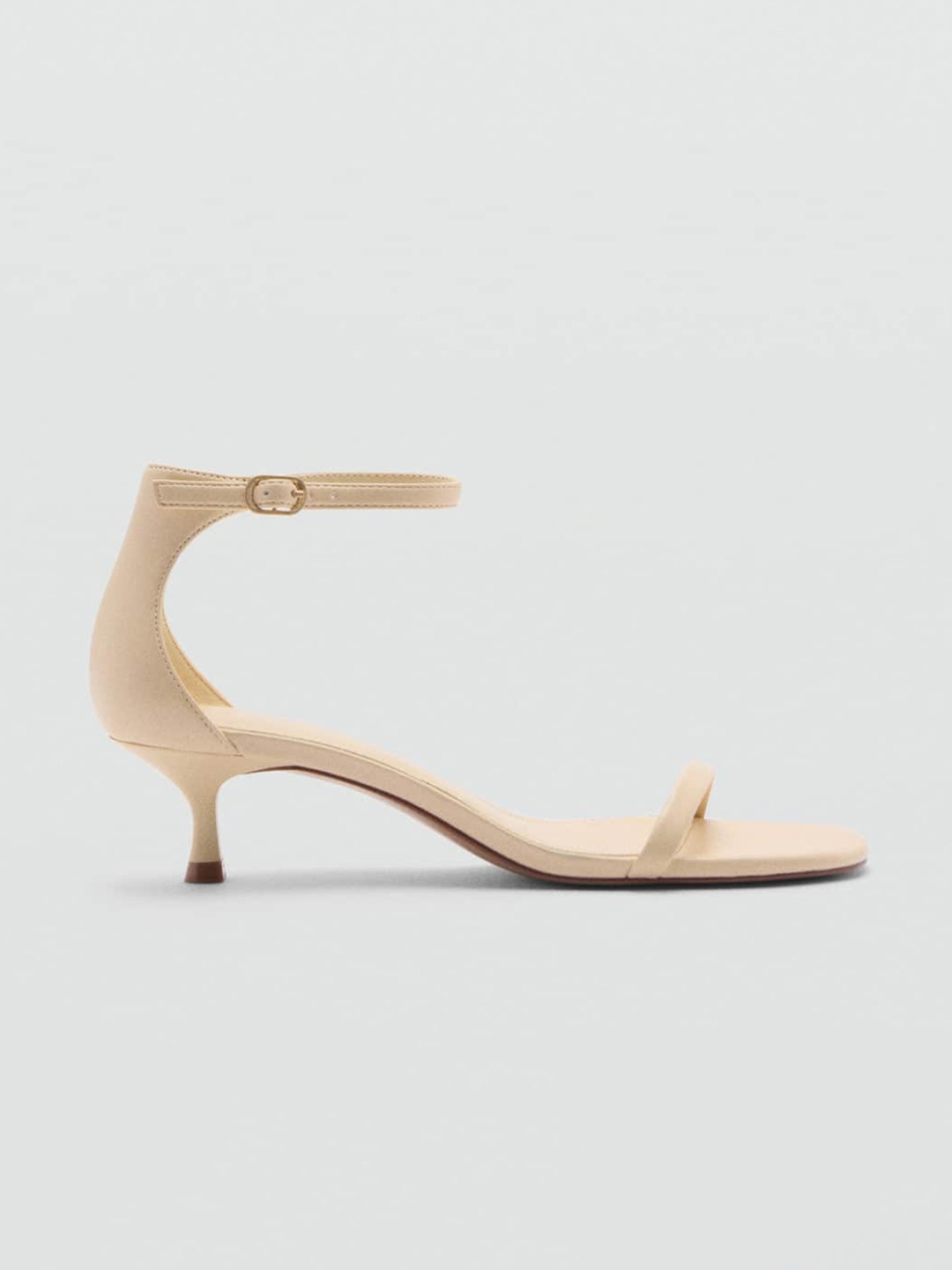 

MANGO Ankle Loop Kitten Heel, Beige