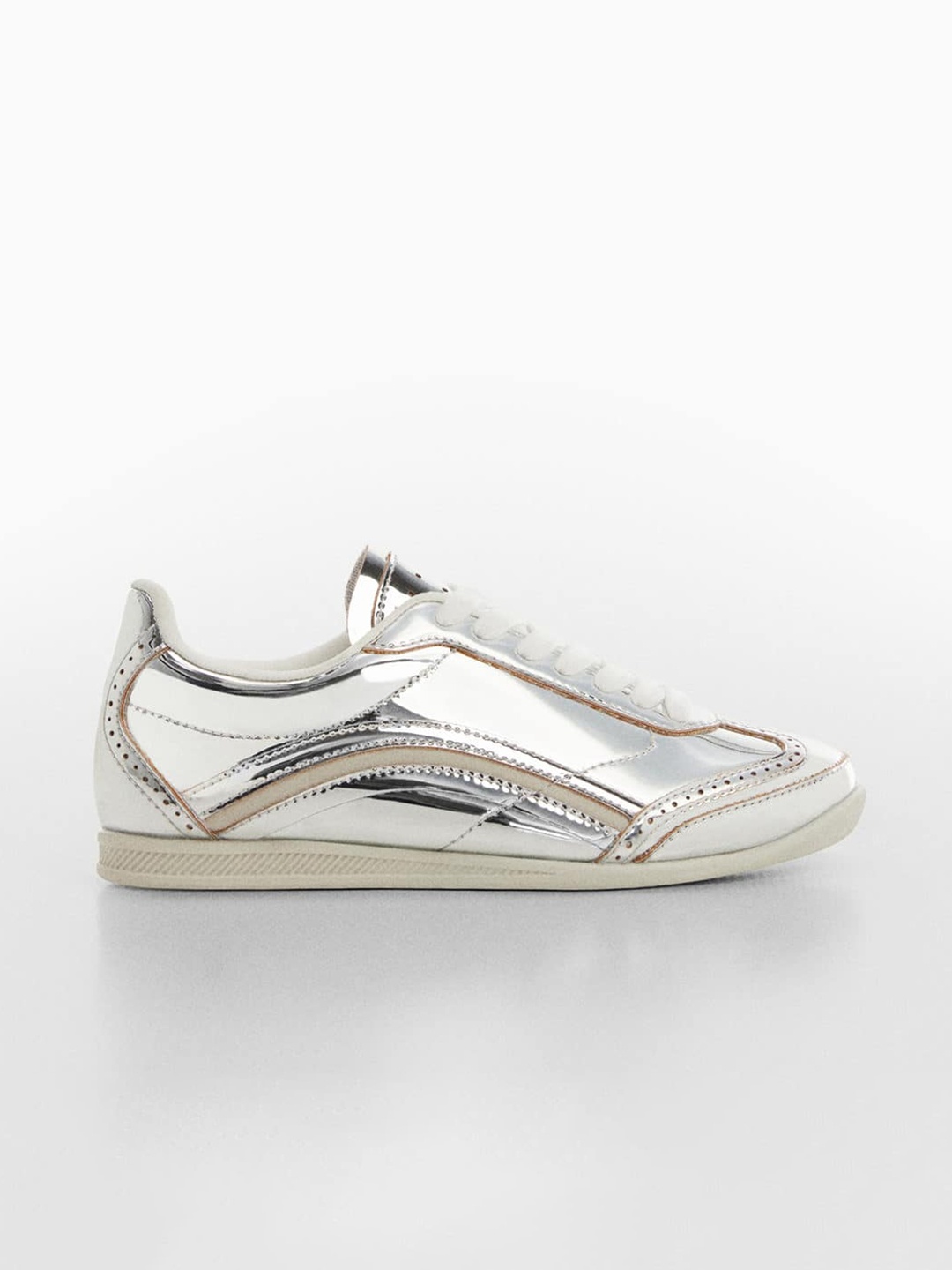 

MANGO Women Everyday Sneakers, Silver
