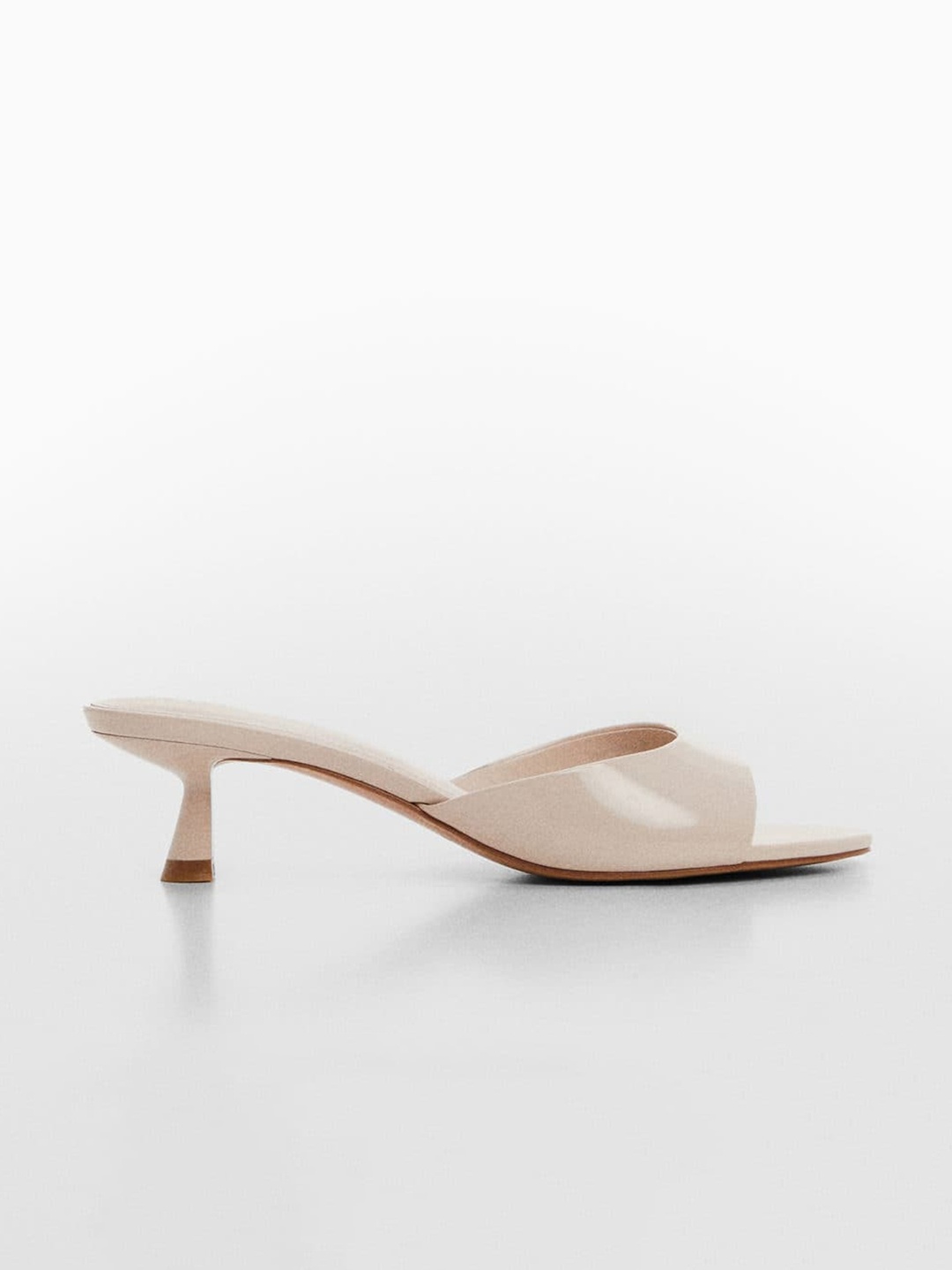 

MANGO Open-Toe Kitten Sandals, Nude
