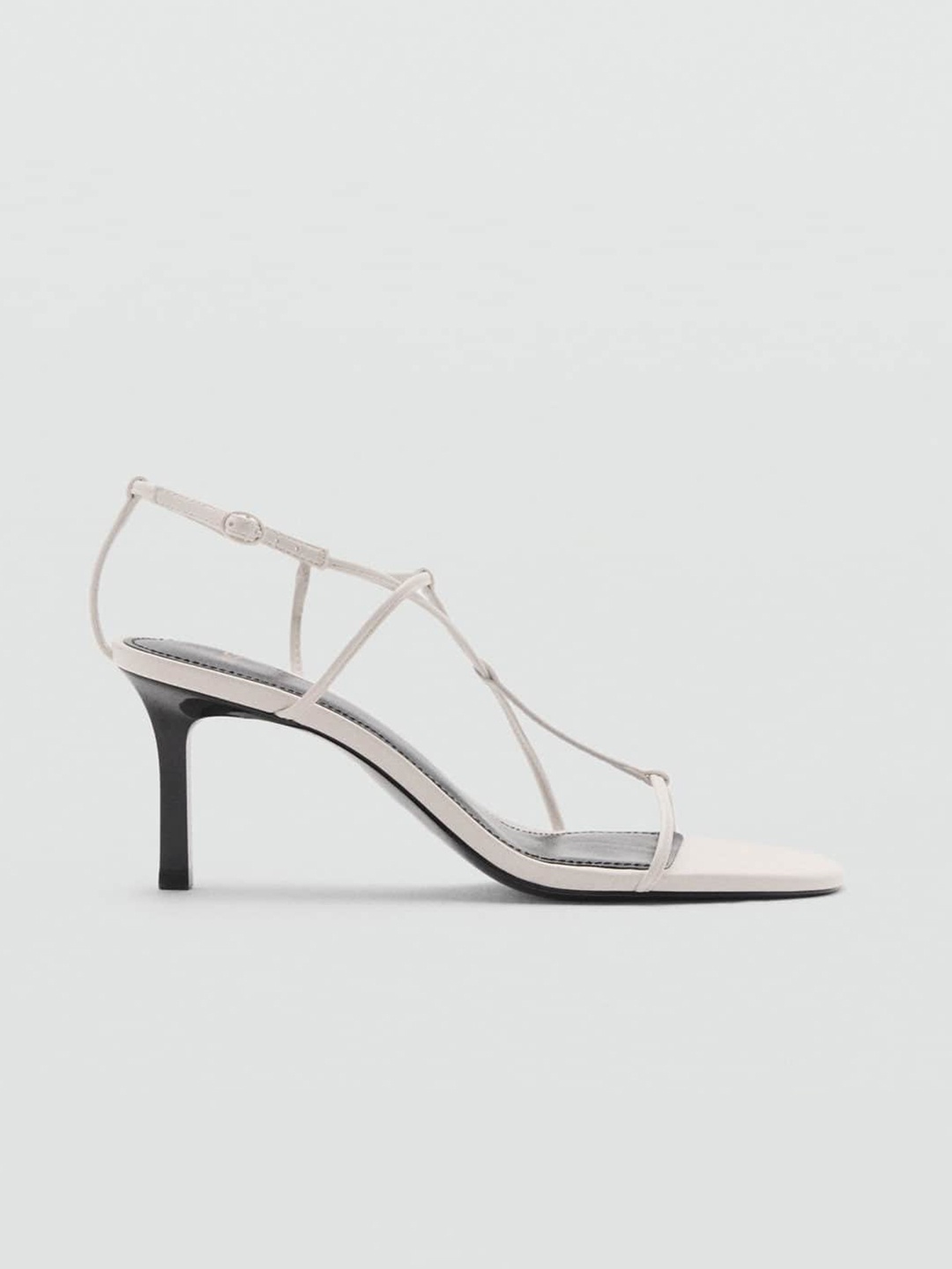 

MANGO Open Toe Slim Heel, White