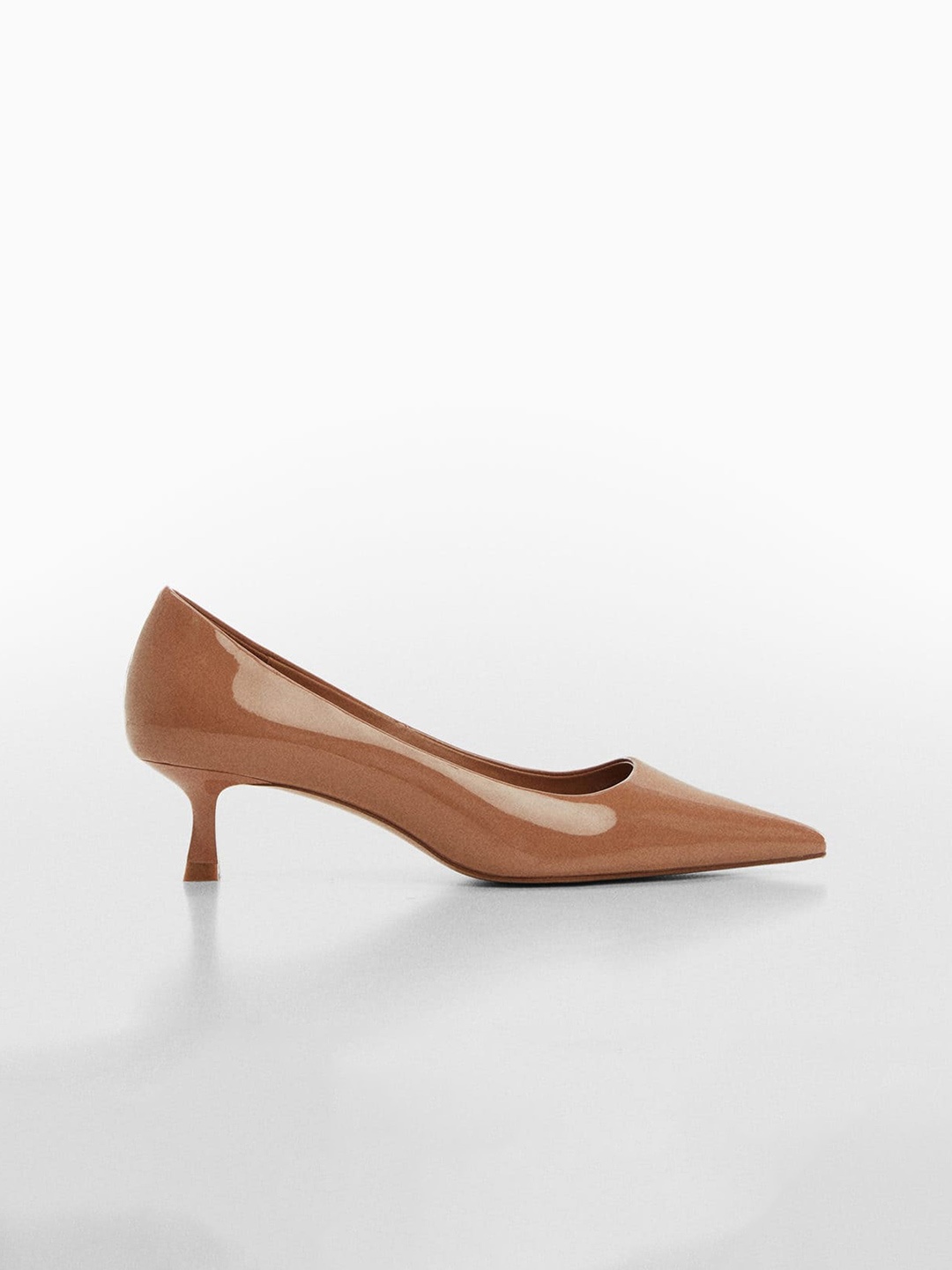 

MANGO Kitten Heel Pumps, Brown