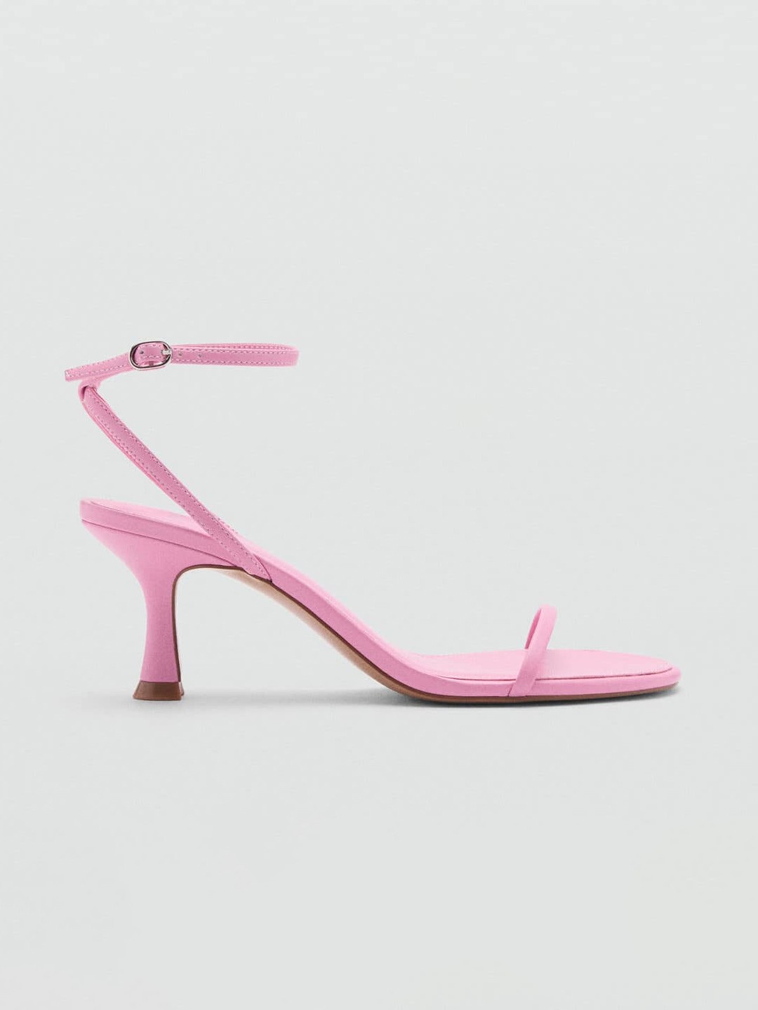 

MANGO Ankle Loop Slim Heels, Pink