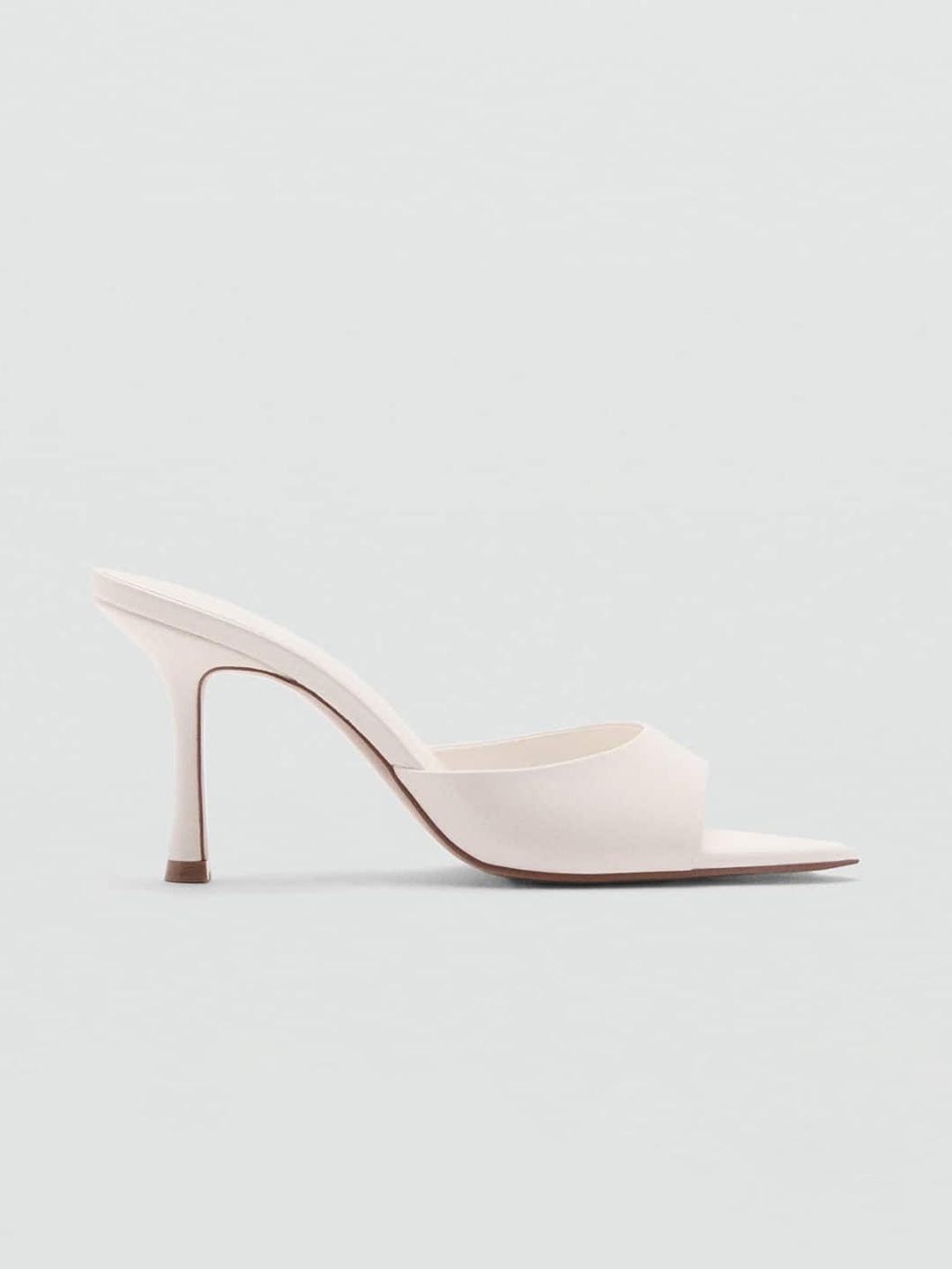 

MANGO Open Toe Slim Heels, White