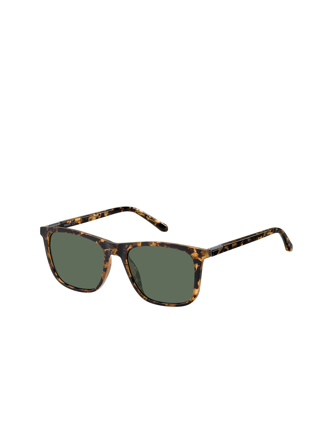 

Fossil Men Square Sunglasses with UV Protected Lens 202763N9P53QT, Green