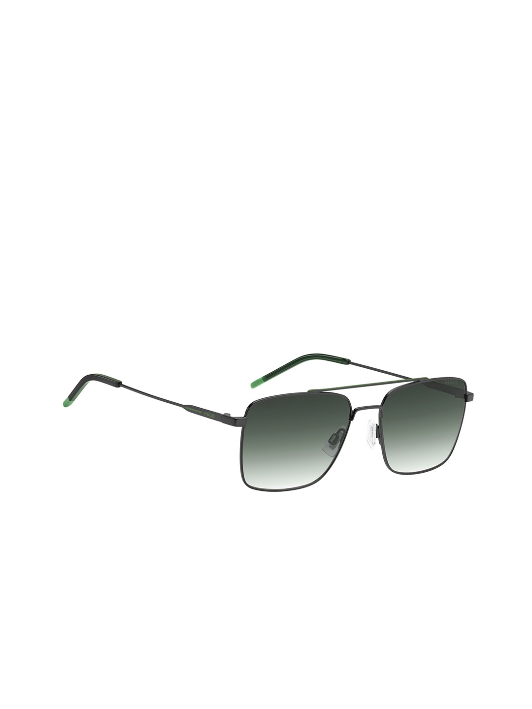 

HUGO Men Square Sunglasses with UV Protected Lens 2050563OL579K, Green