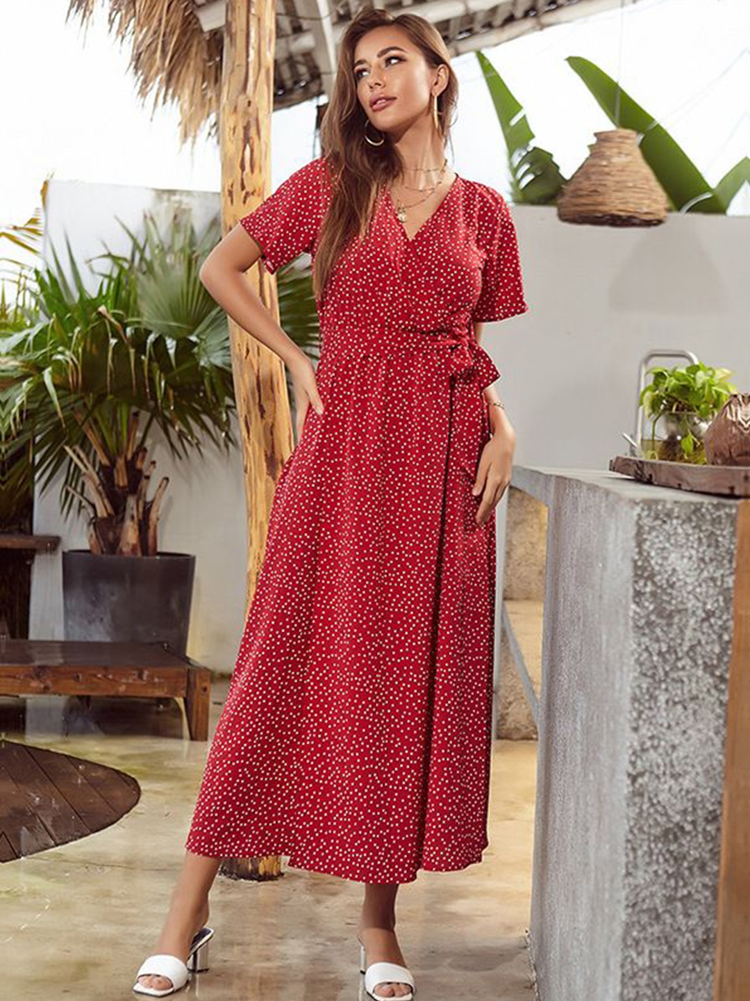 

StyleCast Floral Print Maxi Dress, Red