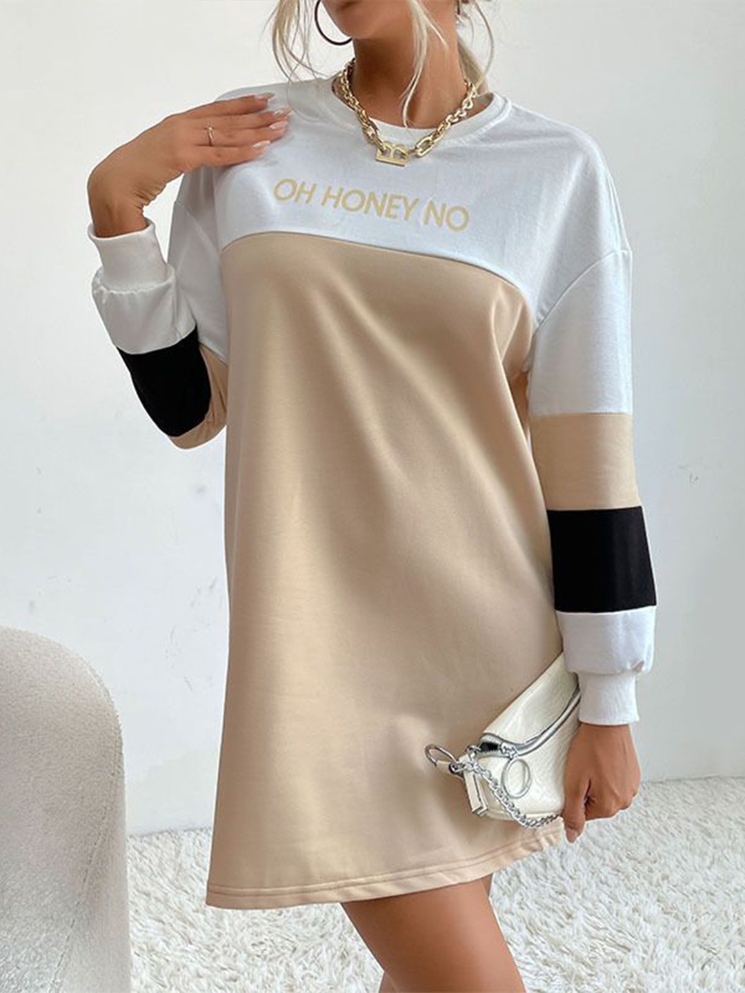 

StyleCast Women T-shirt Mini Dress, Peach
