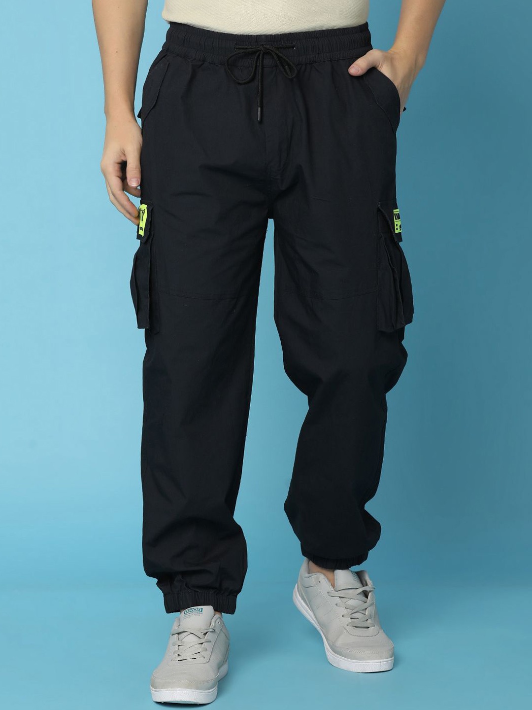 

V-Mart Men Cotton Joggers, Blue