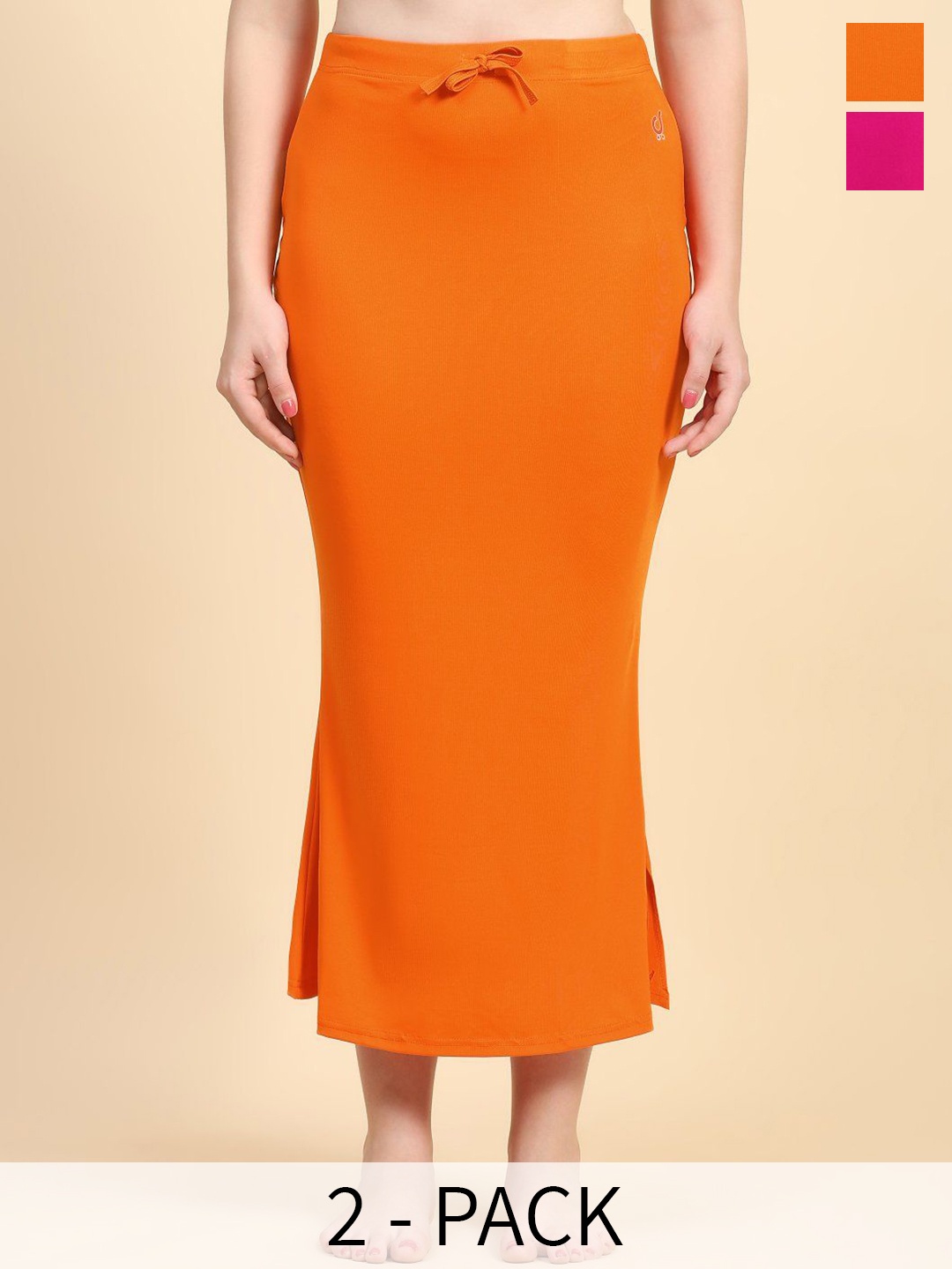 

Trendmalls Pack Of 2 Stretchable Saree Shapewear, Orange