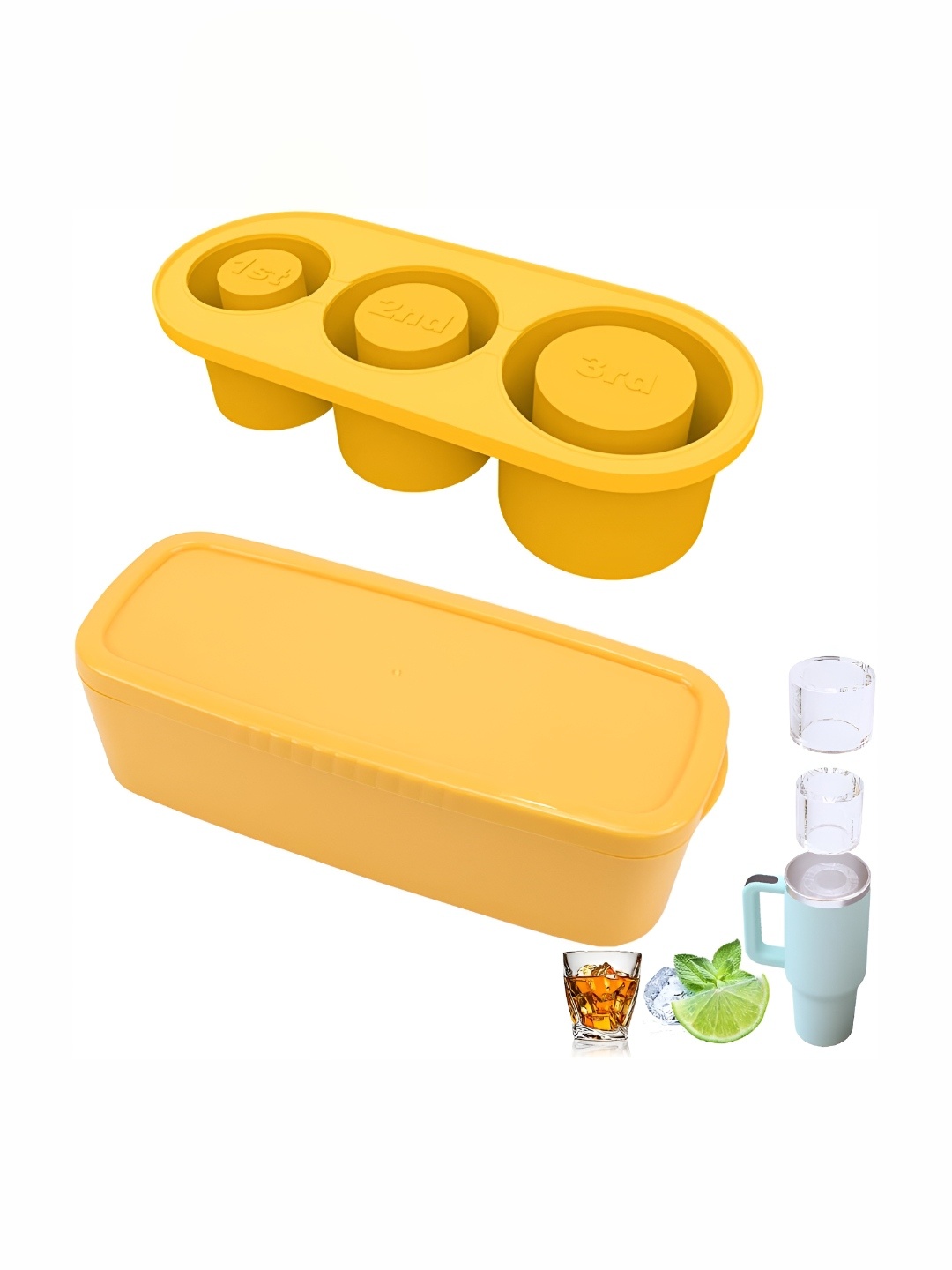 

HomeCloud Yellow Silicone Ice Cube Tray