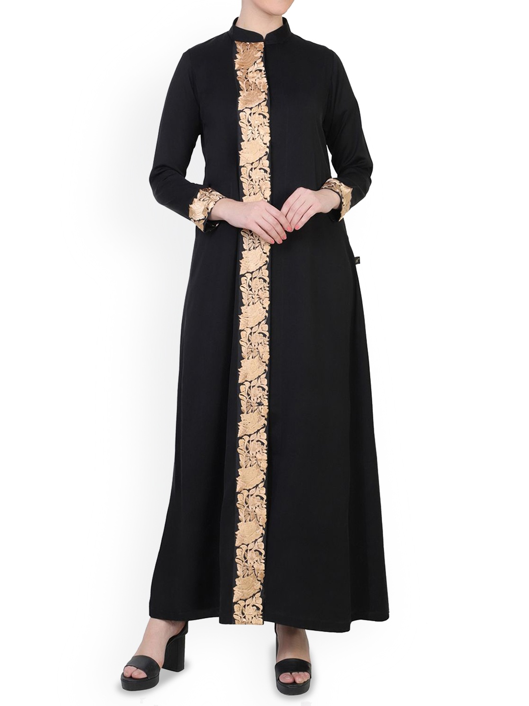 

MUSHKIYA Lacework Abaya Burqa, Black