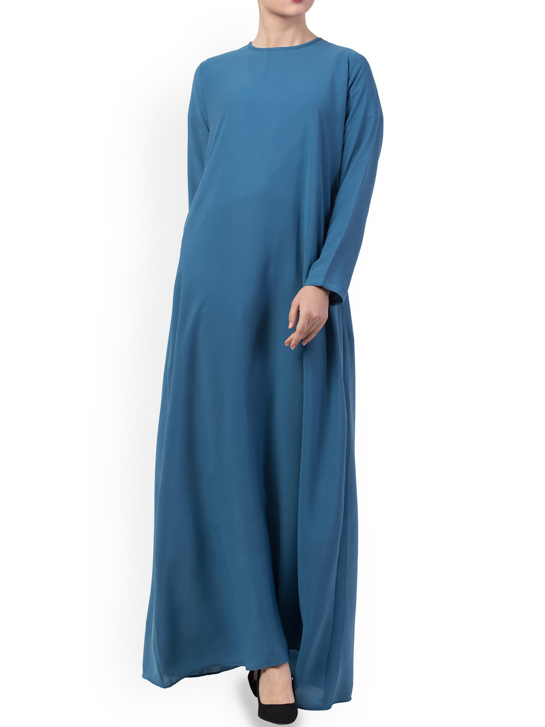 

MUSHKIYA Solid Abaya Burqa, Blue