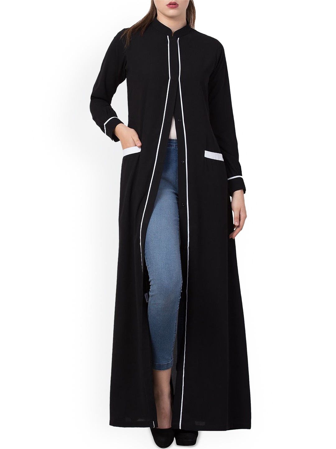 

MUSHKIYA High Neck Abaya Burqa, Black