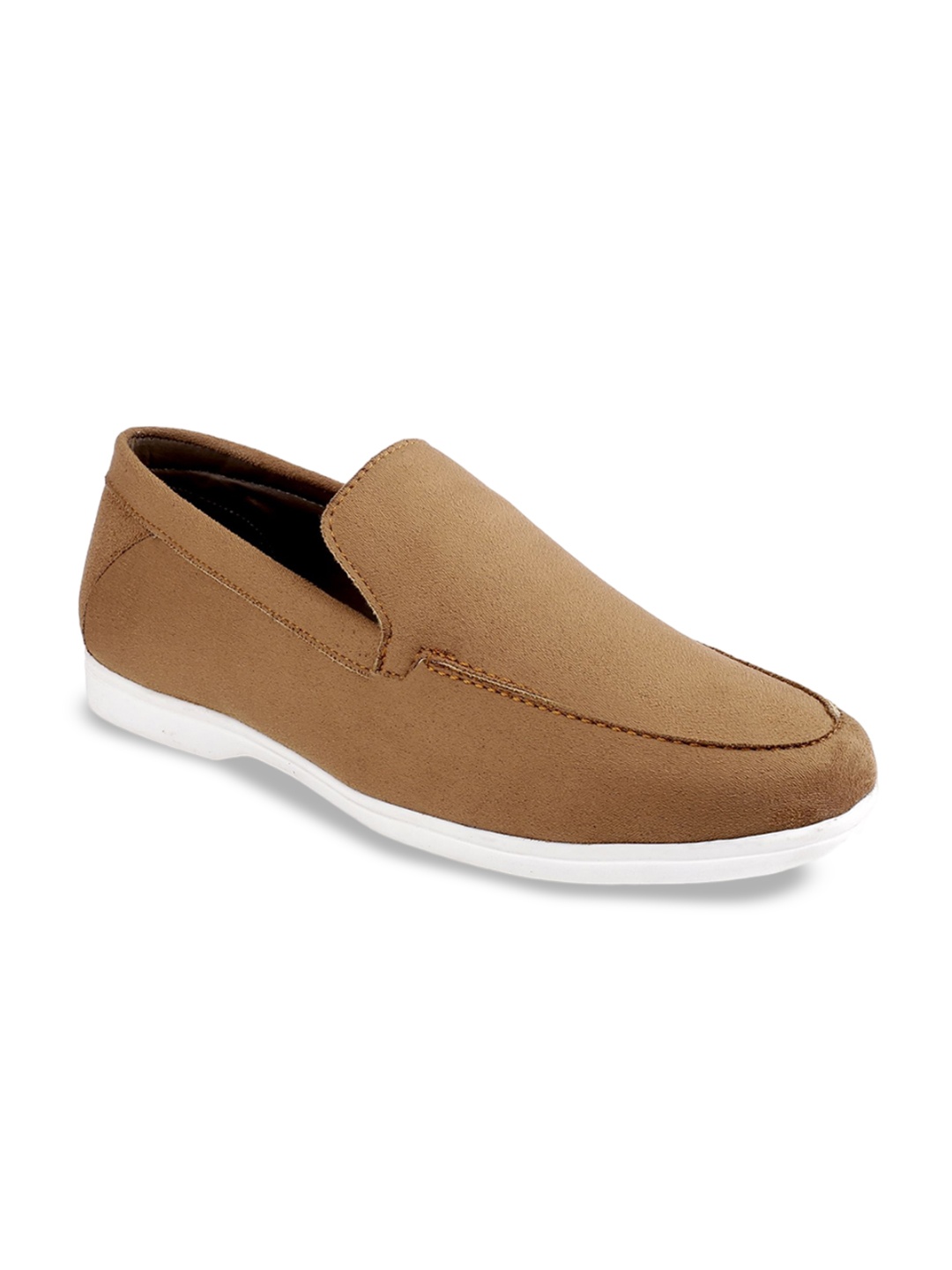 

Bxxy Men Round Toe Slip-On Loafers Sneakers, Khaki