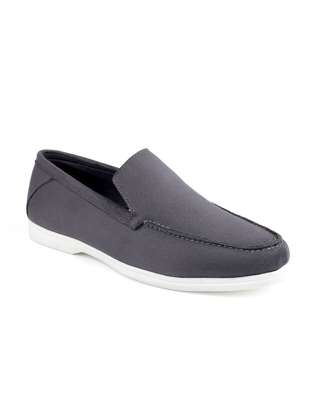 

Bxxy Men Leather Slip-On Sneakers, Grey