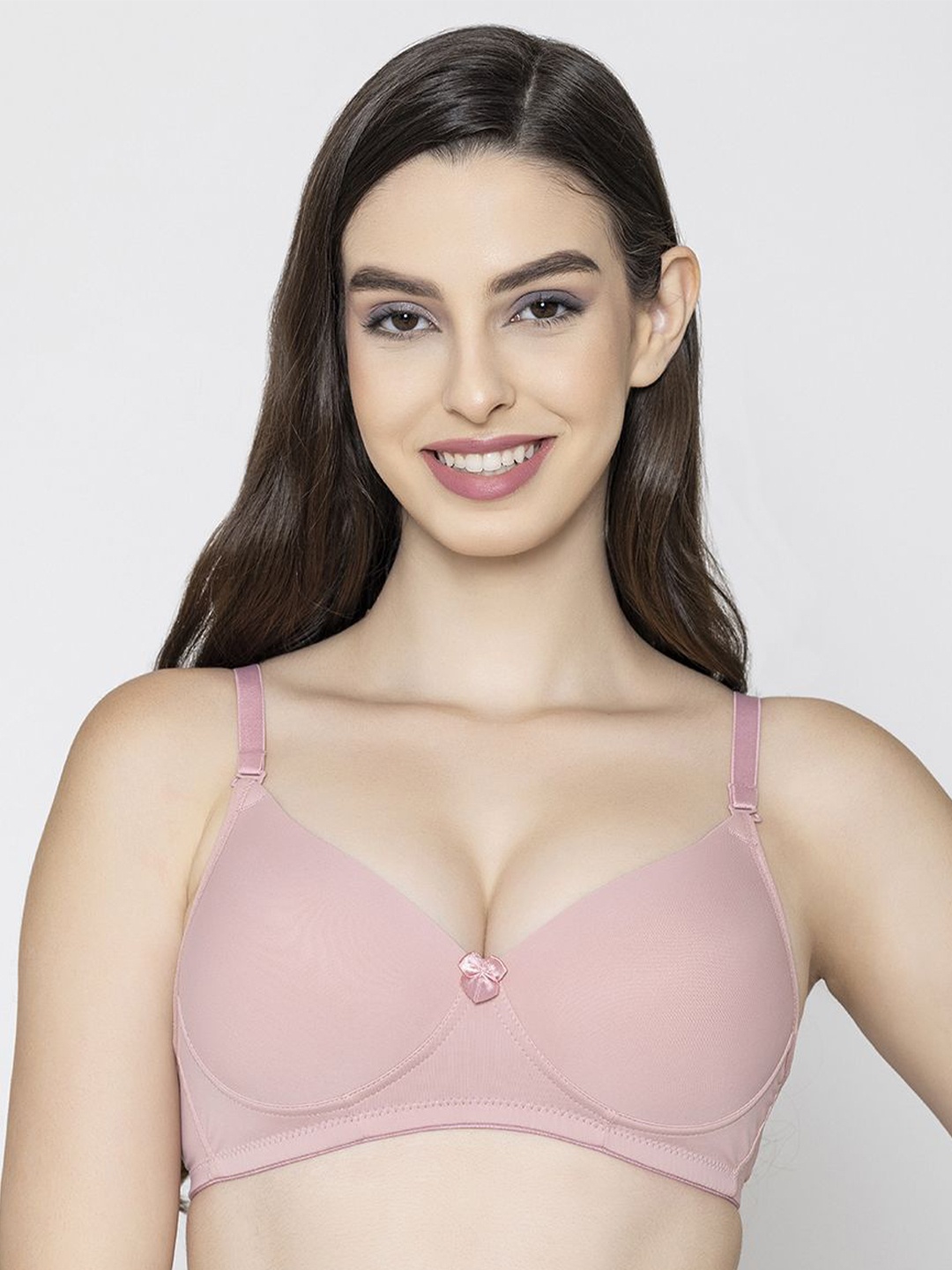 

B'ZAR Medium Coverage Lightly Padded Push-Up Bra- All Day Comfort, Rose