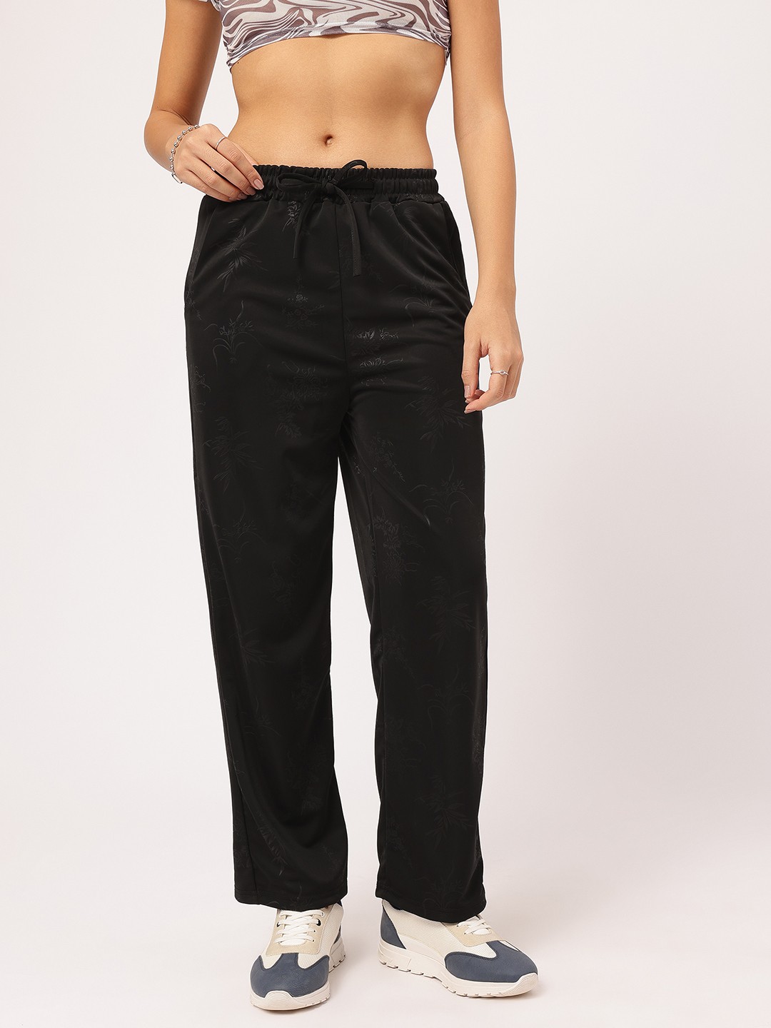 

StyleCast Women Noir Nights Floral Frenzy Trousers, Black