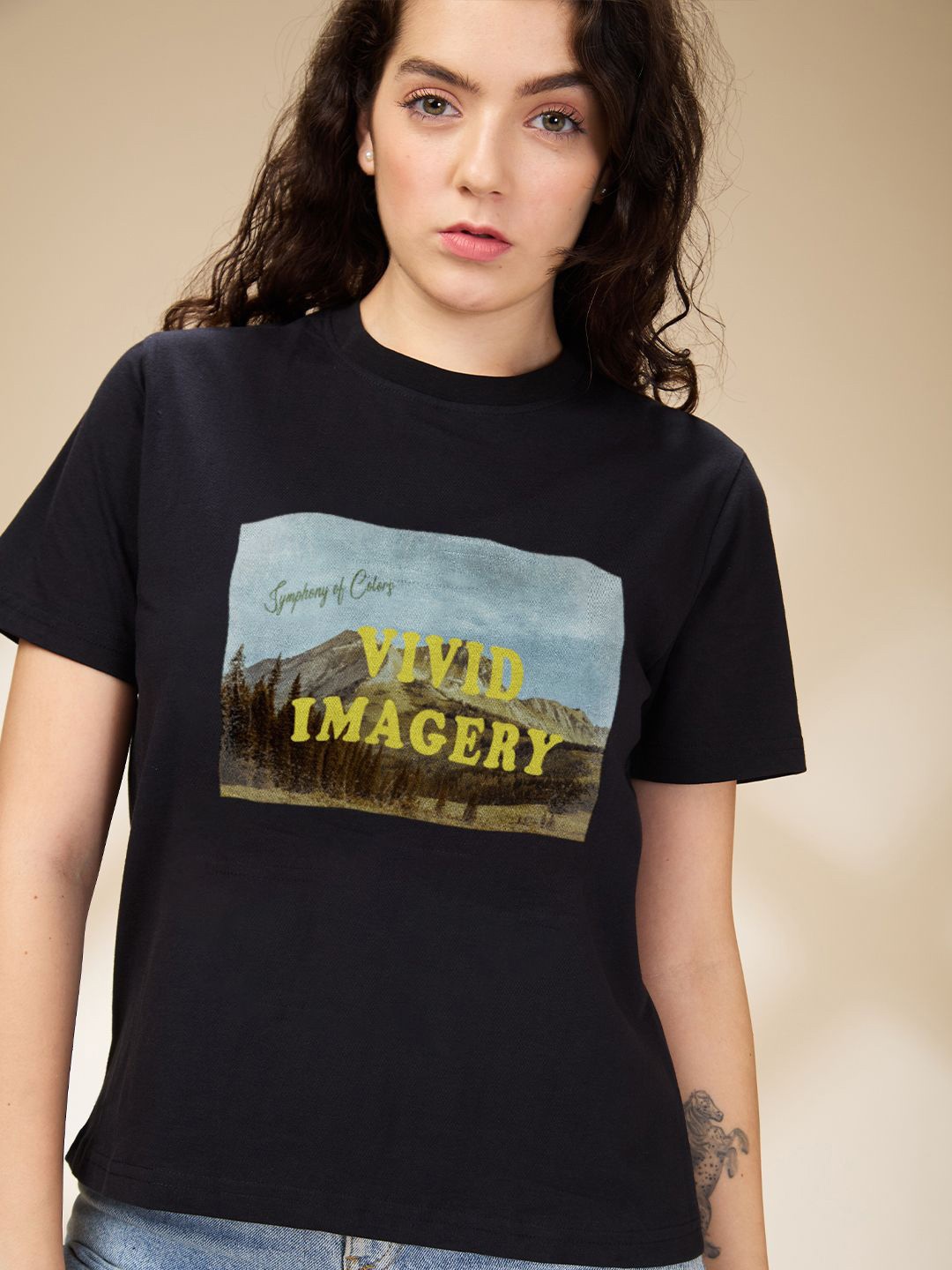 

The Roadster Lifestyle Co Printed Cotton Tshirts, Black