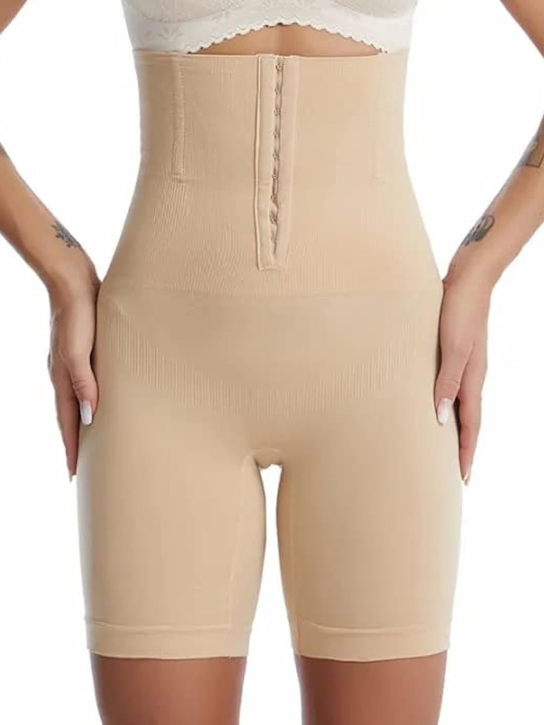 

Munaafi Women High Rise Tummy & Thigh Shapewear, Beige